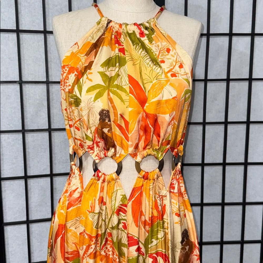 Farm Rio Tropical Cutout Maxi Dress – Size Small - Picture 6 of 12